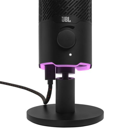 Micro Quantum Stream Noir : Microphone USB Bidirectionnel Haut de Gamme pour le Streaming, l'Enregistrement et le Jeu