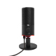 Micro Quantum Stream Noir : Microphone USB Bidirectionnel Haut de Gamme pour le Streaming, l'Enregistrement et le Jeu