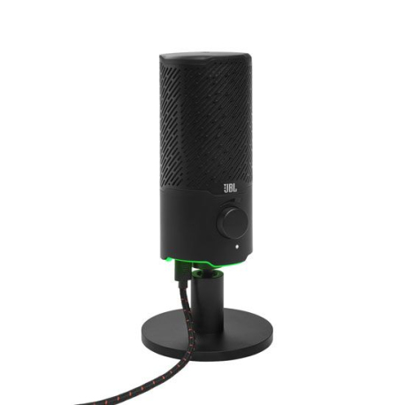 Micro Quantum Stream Noir : Microphone USB Bidirectionnel Haut de Gamme pour le Streaming, l'Enregistrement et le Jeu