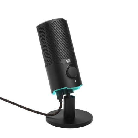 Micro Quantum Stream Noir : Microphone USB Bidirectionnel Haut de Gamme pour le Streaming, l'Enregistrement et le Jeu