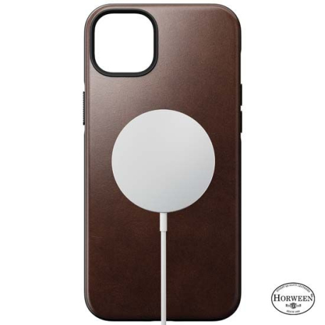 Modern Horween Leather MagSafe iPhone 14 Plus Case - Brown