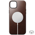 Coque iPhone 14 Plus MagSafe en Cuir Horween Moderne - Marron