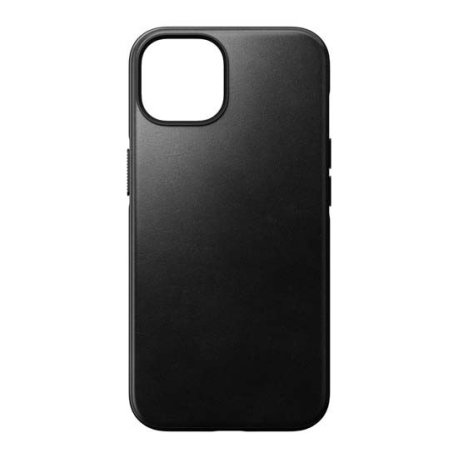 Coque iPhone 14 Plus MagSafe Moderne en Cuir Horween Noir