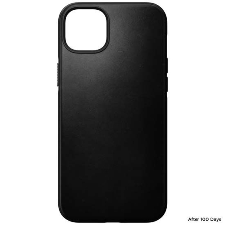 Modern Horween MagSafe iPhone 14 Plus Case in Black