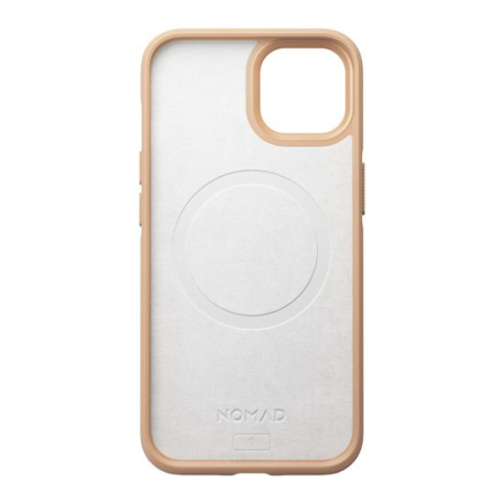 Coque Moderne en Cuir Naturel pour iPhone 13 avec MagSafe