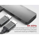 USB-C Multiport 7-in-1 Triple Display MST Adapter - Gray