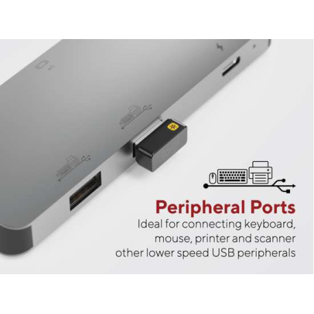 Adaptateur Multiport USB-C 7-en-1 Affichage Triple MST - Gris