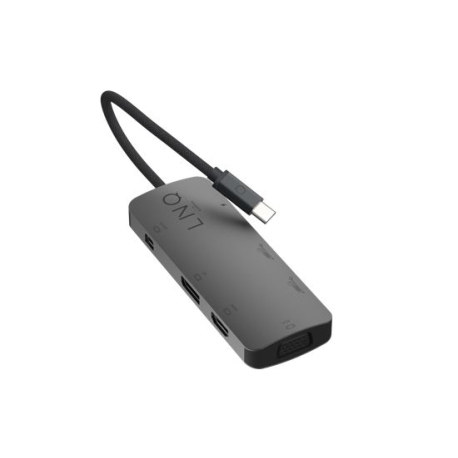 USB-C Multiport 7-in-1 Triple Display MST Adapter - Gray