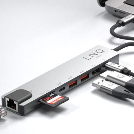 8-in-1 USB-C Multiport Hub Gray