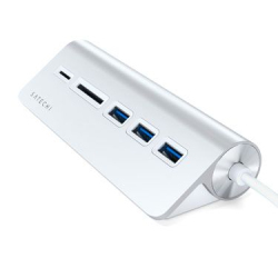 Silver Aluminum USB-C Multiport Hub