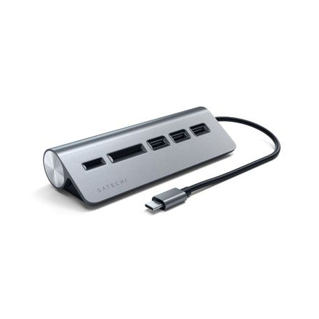 Hub Multiport USB-C en Aluminium Gris Sidéral