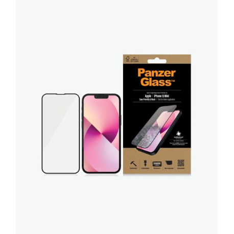 PanzerGlass Case-Friendly Screen Protector for iPhone 13 Mini - Black