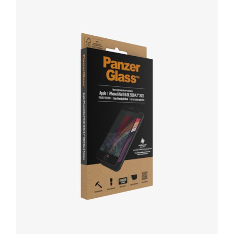 PanzerGlass Screen Protector for iPhone 6/6S/7/8/SE (2020/2022) - Black