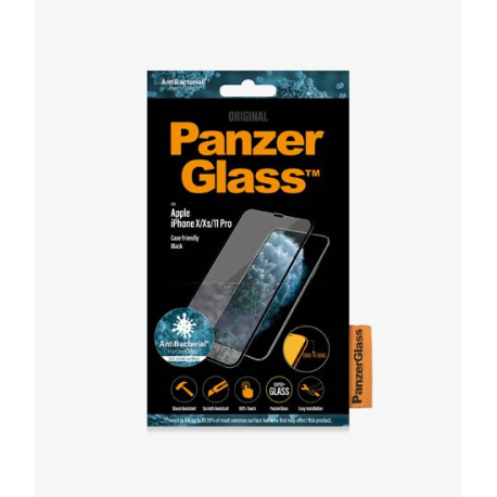 PanzerGlass Screen Protector for iPhone X/XS/11 Pro - Black