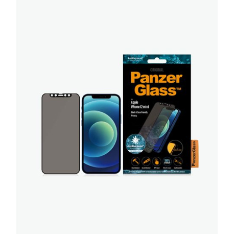 PanzerGlass Verre de Protection Privé pour iPhone 12 Mini - Noir