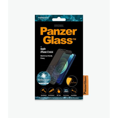 PanzerGlass Verre de Protection Privé pour iPhone 12 Mini - Noir