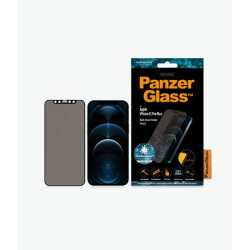 Verre de protection avec Confidentialité PanzerGlass pour iPhone 12 Pro Max - Noir