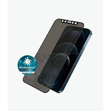 Verre de protection avec Confidentialité PanzerGlass pour iPhone 12 Pro Max - Noir