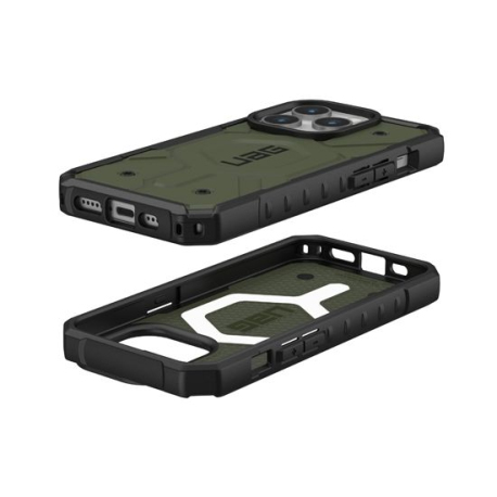 Coque Pathfinder MagSafe iPhone 15 Pro Max - Olive