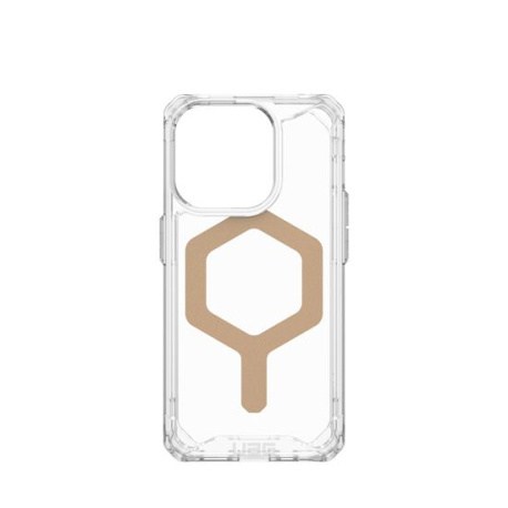 Plyo Magsafe iPhone 15 Pro Case by UAG - Ice & Gold