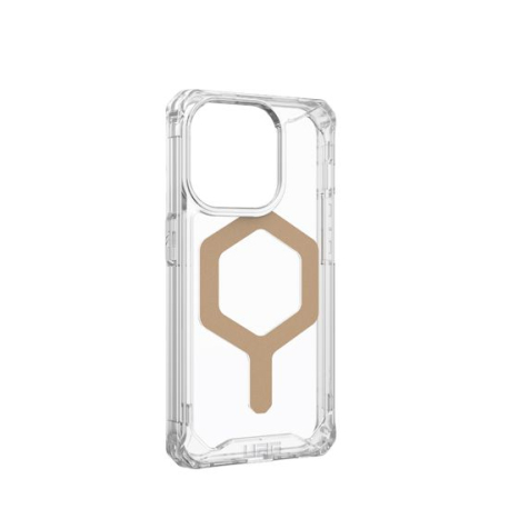 Plyo Magsafe iPhone 15 Pro Case by UAG - Ice & Gold