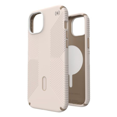 Presidio2 Grip Click-Lock for iPhone 15/14 Plus - Beige/Gold