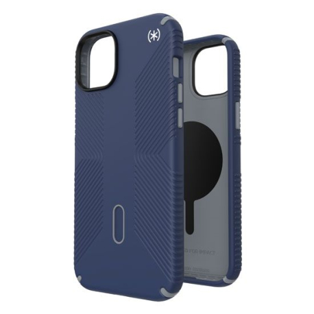 Presidio2 Grip Click-Lock iPhone 15 Plus/14 Plus Case - Blue/Gray