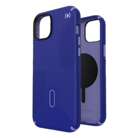 Coque Presidio2 Grip Click-Lock pour iPhone 15 Plus/14 Plus - Bleu du Futur/Violet