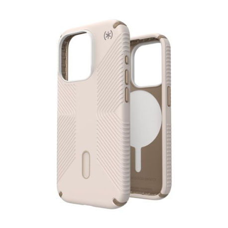 Coque Presidio2 Grip Click-Lock iPhone 15 Pro Beige/Or