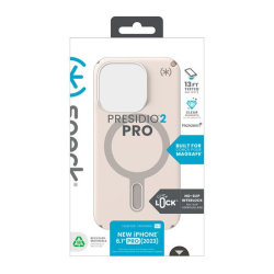 Presidio2 Pro Click-Lock iPhone 15 Pro Case - Beige/Gold