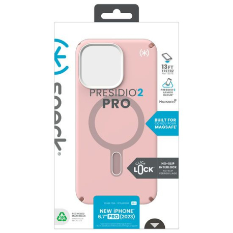 Presidio2 Pro Click-Lock iPhone 15 Pro Max Rose