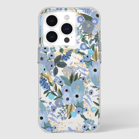 Coque Rifle Paper Garden Party MagSafe iPhone 15 Pro Bleu