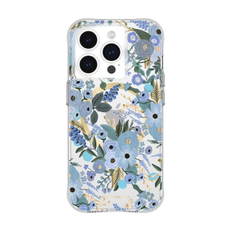 Coque Rifle Paper Garden Party MagSafe iPhone 15 Pro Bleu