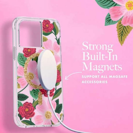 Coque MagSafe Rifle Paper Co. Rose Garden pour iPhone 14