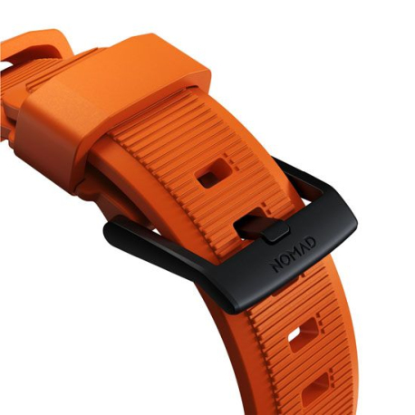 Bracelet Robuste pour Apple Watch V2 - Noir/Orange (42/44/45/49mm)