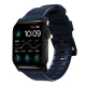 Bracelet Apple Watch Robuste V2 - Silicone Bleu/Noir pour 42/44/45/49mm