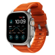 Bracelet robuste Apple Watch 42/44/45/49mm Argent/Orange