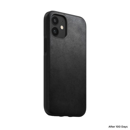 Rugged Leather Case for iPhone 12 Mini - Black