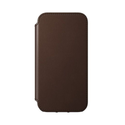 Rugged Folio iPhone 12 Mini Brown Leather Case