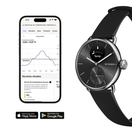 Montre Connectée Hybride Scanwatch 2 38mm Noire