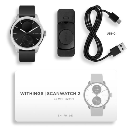 Scanwatch 2 42mm Noire - Montre connectée hybride nouvelle génération