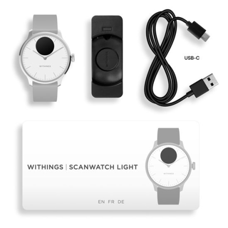 ScanWatch Light Blanche - Montre Connectée Hybride de Nouvelle Génération