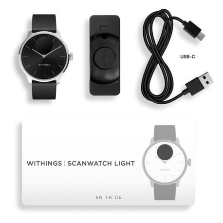 ScanWatch Light Noire: Montre Connectée Hybride Nouvelle Génération