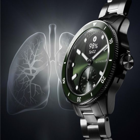 ScanWatch Nova 42mm Verte Montre Connectée Hybride