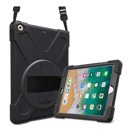 Coque Sécurité Rotative pour iPad 9.7 (2017/18 - 5e/6e Gén), Noir Polybag