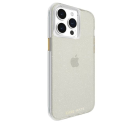 Elegant Crystal Clear Case for iPhone 15 Pro Max - Champagne