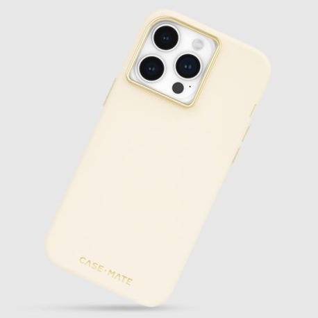 Coque Silicone MagSafe iPhone 15 Pro Max Beige