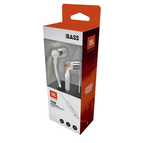 Écouteurs intra-auriculaires JBL T210 avec son Pure Bass