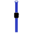 Bracelet Liquid Silicone Traction Loop pour Apple Watch - 45/44/42mm Bleu