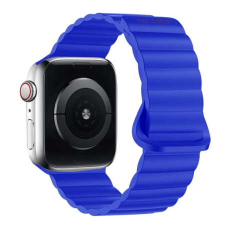 Bracelet Liquid Silicone Traction Loop pour Apple Watch - 45/44/42mm Bleu